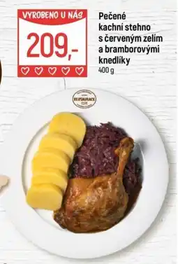 Globus Pečené kachní stehno s červeným zelím a bramborovými knedlíky nabídka
