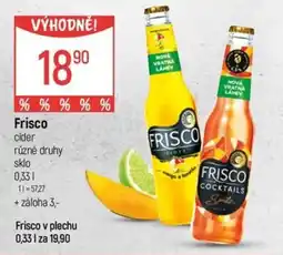Globus FRISCO cider nabídka