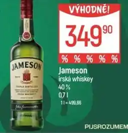 Globus JAMESON irská whiskey nabídka