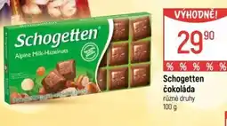 Globus Schogetten čokoláda nabídka