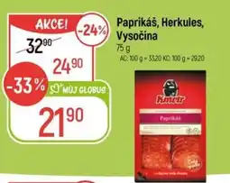 Globus Paprikáš, Herkules, Vysočina nabídka