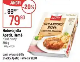 Globus Hotová jídla Apetit, Hamé nabídka