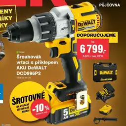 DEK Šroubovák vrtací s příklepem aku dewalt dcd996p2 nabídka