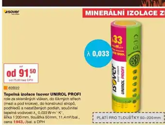 Tepelná izolace Isover UNIROL PROFI