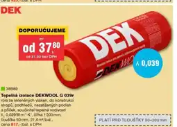 DEK Tepelná izolace DEKWOOL G 039r nabídka