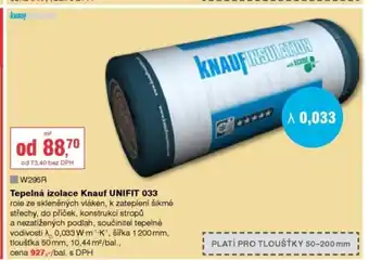 DEK Tepelná izolace Knauf UNIFIT 033 nabídka