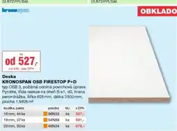DEK Kronospam deska kronospan osb firestop p+d nabídka