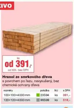 DEK Hranol ze smrkového dřeva nabídka