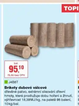 DEK J4B8T Brikety dubové válcové nabídka