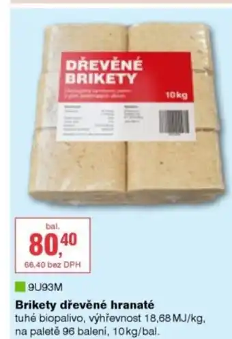 DEK Brikety dřevěné hranaté nabídka