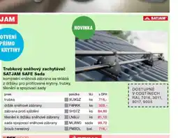 DEK Trubkový sněhový zachytávač SATJAM SAFE Sada nabídka