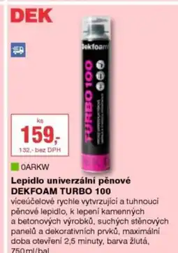 DEK Lepidlo univerzální pěnové DEKFOAM TURBO 100 nabídka