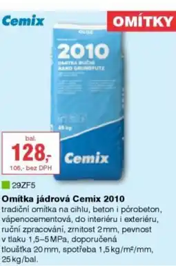DEK Cemix Omítka jádrová Cemix 2010 nabídka