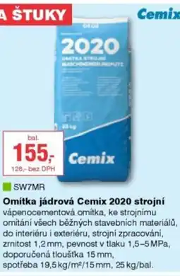 DEK Omítka jádrová Cemix 2020 strojní nabídka