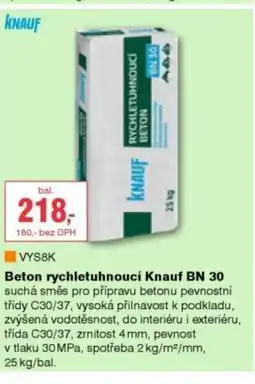 DEK Knauf beton rychletuhnoucí knauf bn 30 nabídka