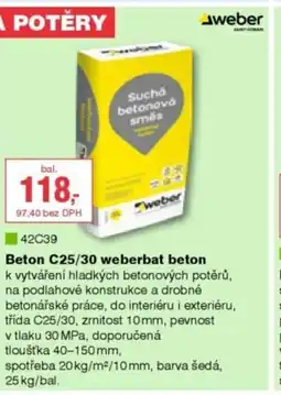 DEK Beton C25/30 weberbat beton nabídka