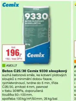 DEK Cemix Beton C25/30 Cemix 9330 sloupkový nabídka