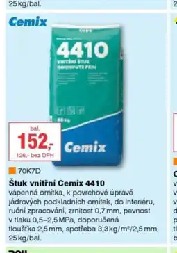DEK Cemix Štuk vnitřní Cemix 4410 nabídka