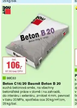 DEK Beton C16/20 Baumit Beton B 20 nabídka