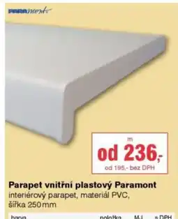 DEK Parapet vnitřní plastový Paramont nabídka