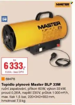 DEK MASTER Topidlo plynové Master BLP 33M nabídka
