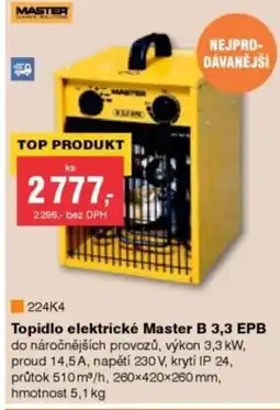 DEK MASTER Topidlo elektrické Master B 3,3 EPB nabídka