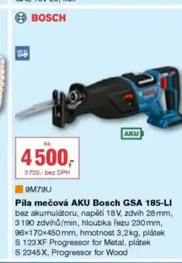 DEK BOSCH Pila mečová AKU Bosch GSA 185-LI nabídka