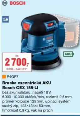 DEK Bosch p4gf7 bruska excentrická aku bosch gex 185-li nabídka