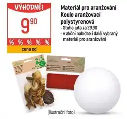 Globus Materiál pro aranžování Koule aranžovací polystyrenová nabídka