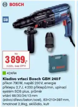 DEK ⑧BOSCH Kladivo vrtací Bosch GBH 240 F nabídka