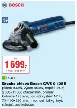 DEK BOSCH Bruska úhlová Bosch GWS 9-125S nabídka