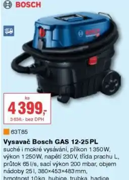 DEK ⑧BOSCH Vysavač Bosch GAS 12-25 PL nabídka