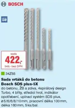 DEK ④BOSCH Sada vrtáků do betonu Bosch SDS plus-5X nabídka
