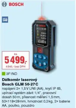 DEK BOSCH Dálkoměr laserový Bosch GLM 50-27 C nabídka