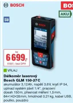 DEK BOSCH Dálkoměr laserový Bosch GLM 150-27 C nabídka