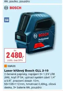 DEK BOSCH Laser křížový Bosch GLL 2-10 2 nabídka