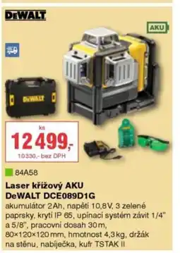 DEK Laser křížový AKU DeWALT DCE089D1G nabídka
