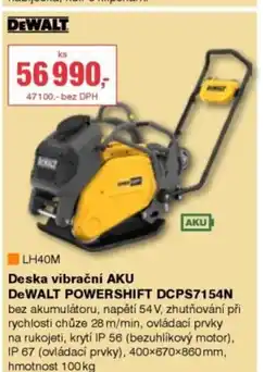 DEK Dewalt deska vibrační aku dewalt powershift dcps7154n nabídka