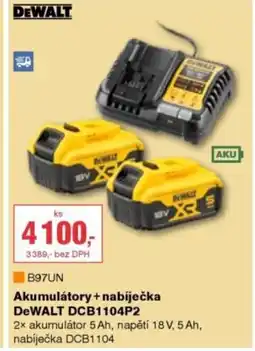 DEK DEWALT Akumulátory + nabíječka DeWALT DCB1104P2 nabídka