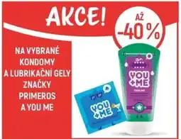 Globus Na vybrané kondomy a lubrikační gely značky primeros a You me nabídka