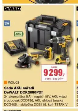 DEK Dewalt wxuos sada aku nářadí dewalt dck2080p2t nabídka