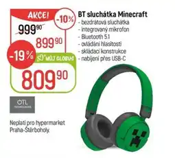 Globus BT sluchátka Minecraft nabídka