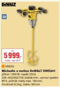 DEK DEWALT Míchadlo s metlou DeWALT DWD241 nabídka