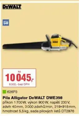 DEK DEWALT Pila Alligator DeWALT DWE398 nabídka
