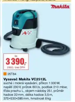 DEK Makita vysavač makita vc2512l nabídka