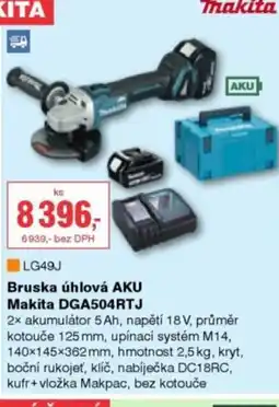 DEK Makita bruska úhlová aku makita dga504rtj nabídka