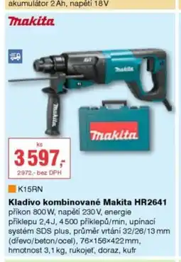 DEK Makita kladivo kombinované makita hr2641 nabídka