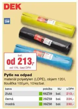 DEK DEK Pytle na odpad nabídka