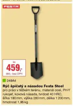 DEK FESTA Rýč špičatý s násadou Festa Steel nabídka