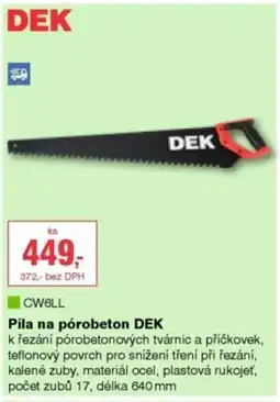 DEK DEK Pila na pórobeton DEK nabídka